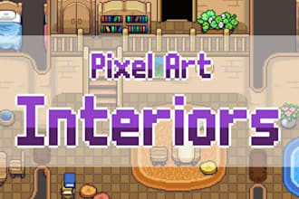 create pixel tileset, game asset and props, top down pixel tileset and tilemap