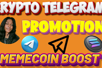 crypto telegram promotion, boost solana memecoin to 700k investor, referral link