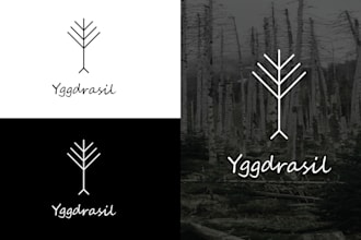 do minimalistic line art logo design