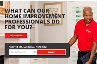 design handyman website, construction, plumber, washing service, roofing website