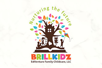 make a daycare, childcare, babyshop, school, kids logo or any graphics design