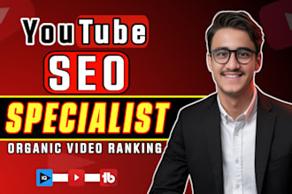 be your youtube SEO specialist for organic video ranking