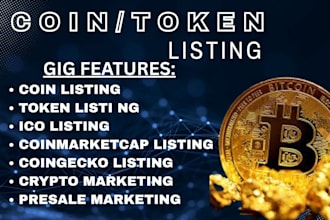 do approval token listing, coin listing,on coinmarketcap, coingecko, ico listing