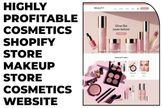 design cosmetics shopify store makeup store cosmetic dropshipping website