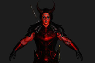 fantasy unity game character, warrior model, armour, texture, ue5 rig, animation