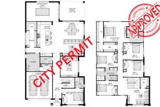 draw 2d architectural blueprint stamp porch plan design revit mep city permit