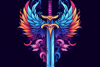 make design medieval fantasy game, rpg, mmo game logo