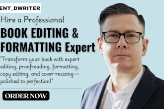 do book editing, book cover resize, proofreading and formatting, copy editing