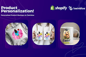 do 2d and 3d personalized product customization on teeinblue