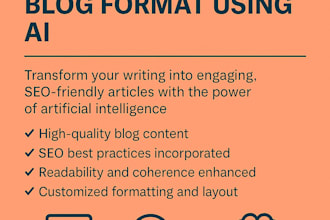 convert your text into professional SEO optimized blog format using ai