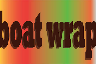 design high level boat wrap, vehicle wrap, boat decals