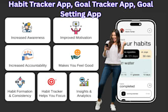 develop habit tracker app,  goal tracker app, goal setting app