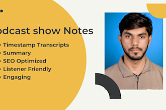 summarize podcasts and make notes from it