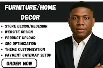 design furniture shopify store, home decor store, furniture dropshipping website