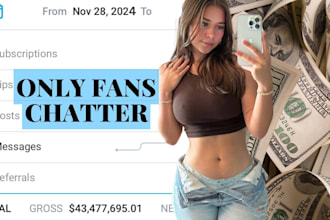 be your only fans chatter, onlyfans ai chatter, manager, promotion