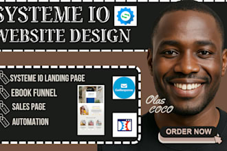 design a professional systeme io website and landing page and sales funnel