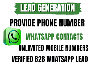 do b2b lead generation whatsapp number mobile phone number filter whatsapp data