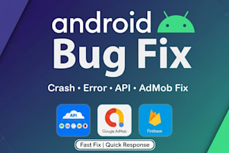 fix bugs, issues, sdk, and errors in the android studio and apps