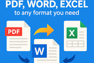 convert PDF, excel, word to any format
