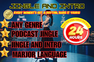 produce your podcast jingle custom song intro and outro radio jingle within 24hr