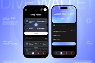 design wallet app dashboard UI UX and fintech app and prototype in figma