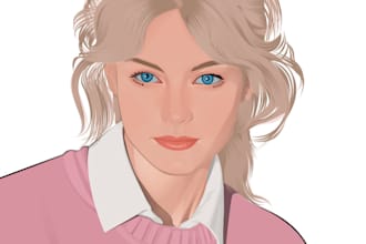 draw semi realistic vexel art from your photo