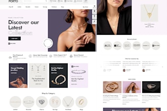create modern jewelry and fashion shopify store or website with stunning design