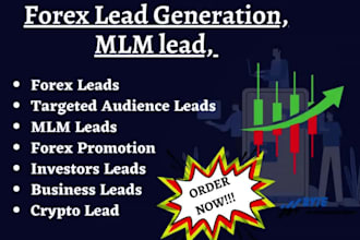 generate verified forex, crypto, MLM, binance, coinbase, and investor leads