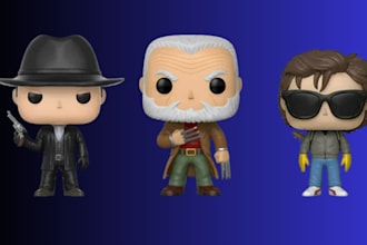 make 3d models of cute characters, action figures, and funko pop for printing