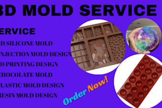 do 3d mold silicone mold design 3d printing injection plastic chocolate resin