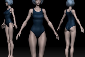 create custom 3d model nsfw character sculpting 3d nsfw female  character model
