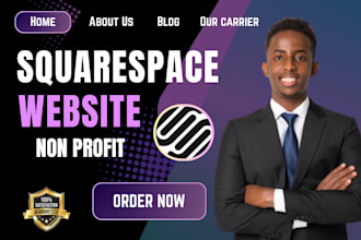 design a professional squarespace website for your ngo