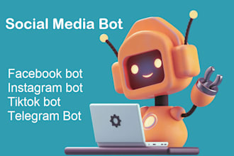 develop a custom automation bot for facebook, telegram, or social media tasks