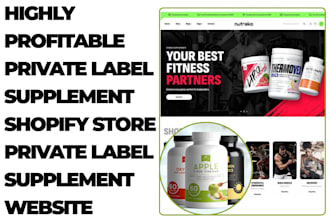 design private label supplement shopify store private label supplement website