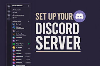create and set up a professional custom discord server for your community