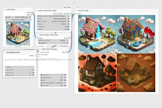 create,develop ai generated art with comfyui, stable diffusion, comfyui workflow