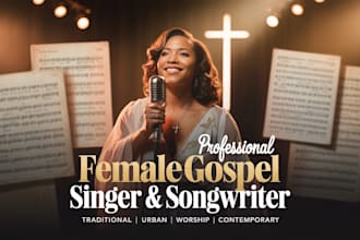 create powerful gospel music with soulful vocals and inspiring lyrics