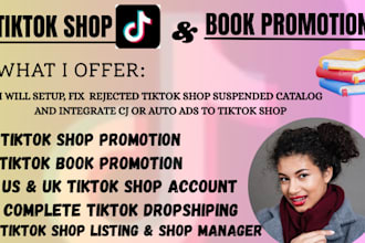 do tiktok book promotion tiktok shop setup tiktok video ads marketing manager