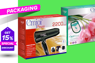 design custom product packaging and label, carton box