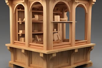 sculpt 3d woodworking 3d furniture model engraving  cnc autocad laser cutting