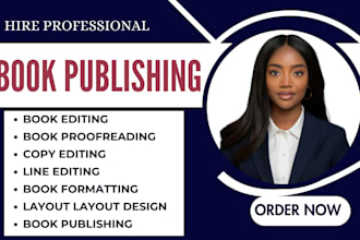 do book publishing book editing formatting layout design amazon kdp ebook writer