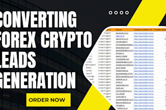 target live crypto lead that invested with coinbase and binance from all country