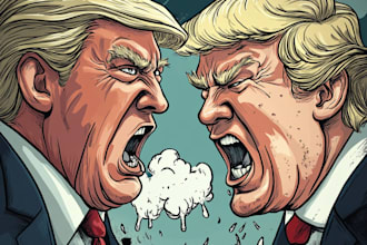 create a political or satirical cartoon
