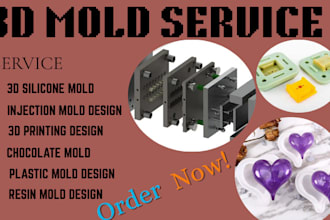 3d product cad design 3d plastic injection silicone chocolate resin mold design
