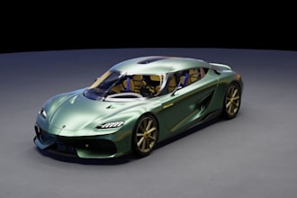 animate 3d car for advertising,bmw,3d koenigsegg car,racing car, glb car render