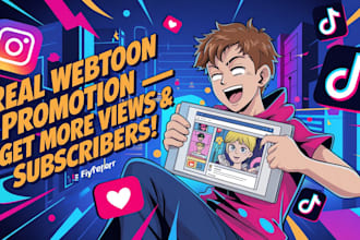 do webcomic promotion, webtoon promotion, manga, tapas, webcomic organically