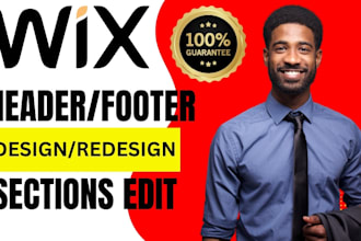 edit your wix header wix footer edit your website sections on wix