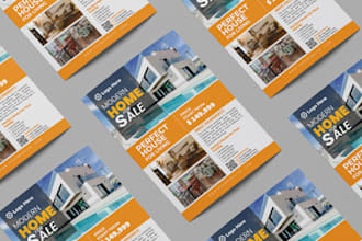 design canva real estate brochure property listing flyer realtor presentation