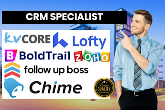 setup chime boldtrail follow up boss kvcore idx integration crm automation zoho
