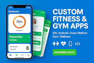 develop fitness and gym apps, health and wellness apps fitness